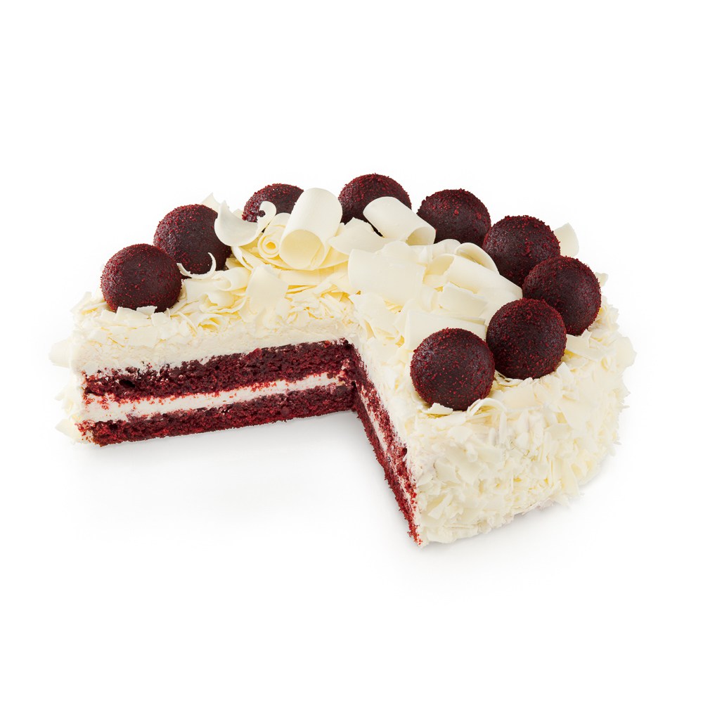 Řez dortem Cheesecake Red Velvet Ollies