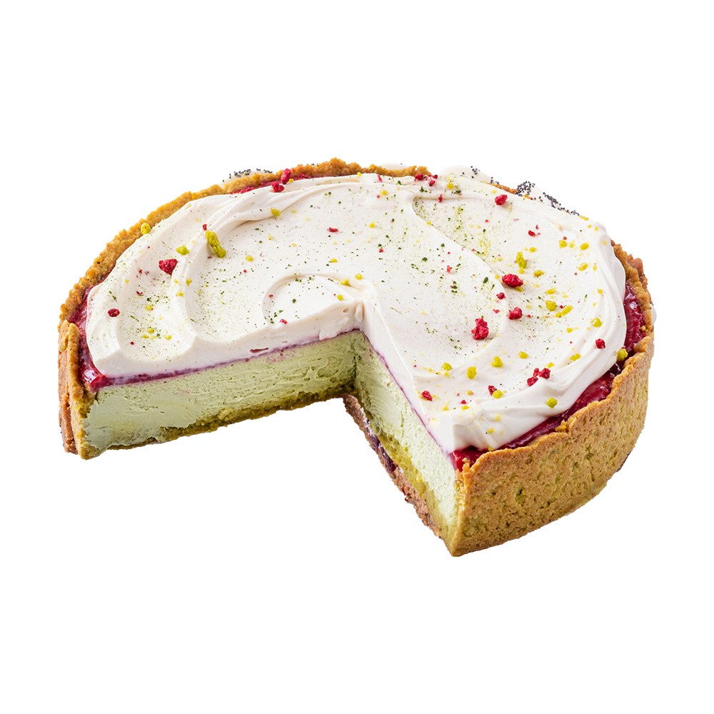 Matcha malina-kokos cheesecake OLLIES