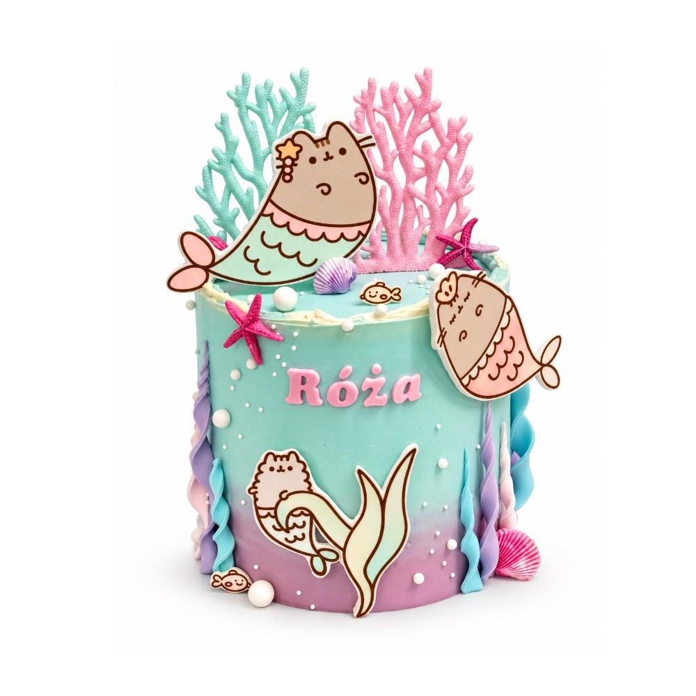 Pusheen mořská víla dort OLLIES